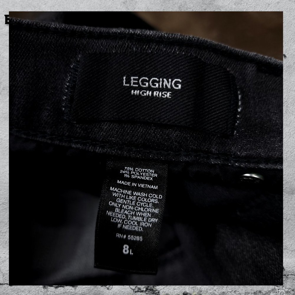 Express Women Legging Skinny Jeans Size 8x33 High Rise Stretch Soft Denim Black - Picture 5 of 10